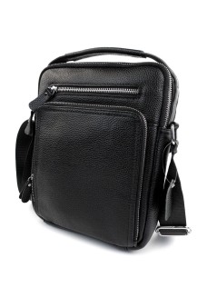 Повсякденна чоловіча сумка зі шкіри JZ NS90118-1 чорна