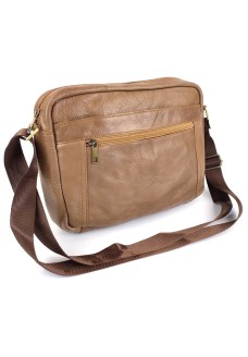 Сучасна сумка з натуральної шкіри для чоловіків JZ NS-SKD150-2 коричнева