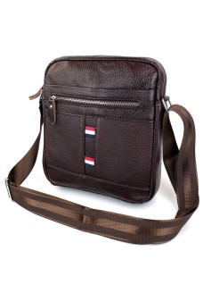 Сучасна сумка зі шкіри для хлопців JZ NS8215-2 коричнева