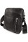 Оригінальна шкіряна чоловіча сумка з ременем через плече JZ NS6618-1 19х22х8см чорна