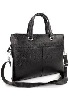 Ділова офісна сумка зі шкіри для чоловіків JZ NS9158-1 чорна