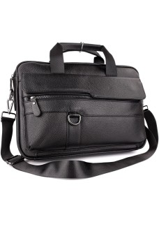 Кожаная мужская сумка для офиса JZ NS8831 черная