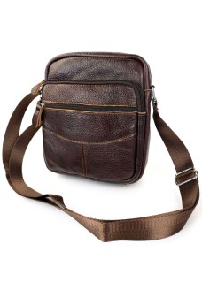 Мужская сумка - барсетка из кожи JZ NS8234-2 коричневая