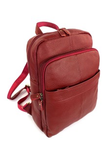 Яркий рюкзак для девушек из натуральной кожи JZ NS1011-2 красный