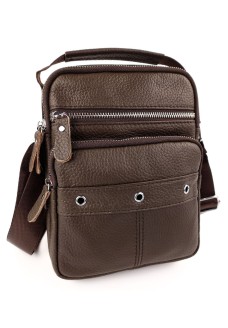 Зручна чоловіча сумка зі шкіри ручкою JZ NS5417-2 коричнева