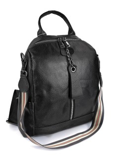 Молодежный рюкзак для девочек из кожи JZ NS87019-1 черный