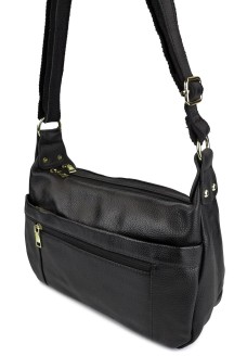 Женская сумка - мессенджер из кожи JZ NS-L1021-1 черная