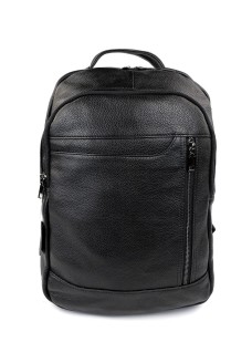 Вместительный кожаный рюкзак JZ NS335-1 черный