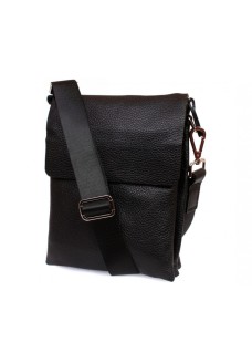 Универсальная мужская кожаная сумка-планшетка через плечо Diamond av-4-8721 Черная