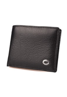 Чоловічий шкіряний гаманець з затиском на магніті ST Leather (ST460) 98550 Чорний