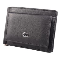 Мужской кожаный зажим на кнопке ST Leather (ST315) 98448 Черный