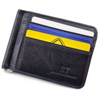 Зажим для денег из натуральной кожи ST Leather (ST452) 98535 Синий