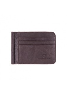 Шкіряний затиск для грошей ST Leather (ST452) 98532 Коричневий