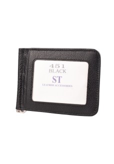 Мужской кожаный зажим ST Leather (ST451) 98528 Черный