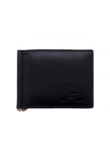 Шкіряний чоловічий затиск ST Leather (MSZ-1) 98184 Чорний