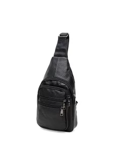 Чоловіча шкіряна сумка-слінг JZ SB-JZK1086bl-black