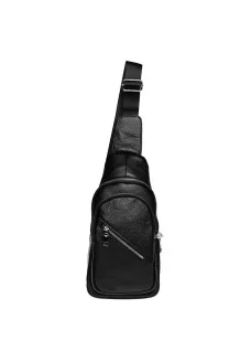 Сумка-слінг чоловіча шкіряна JZ SB-JZk16603-black