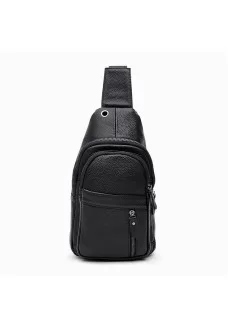 Сумка-слінг чоловіча шкіряна JZ SB-JZk1338-black