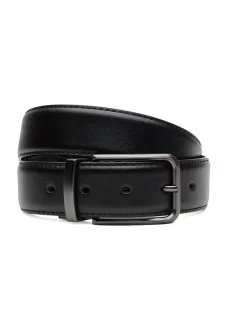 Ремень мужской кожаный JZ SB-JZC135-4090-3 Черный