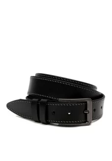 Ремень мужской кожаный 125х3,5 JZ SB-JZV1125GX40-black