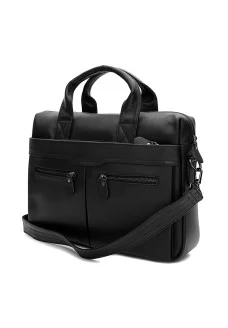 Сумка-портфель большая кожаная JZ SB-JZK19005-black
