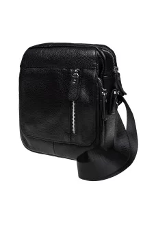 Мужская кожаная сумка через плечо JZ SB-JZK12051-black