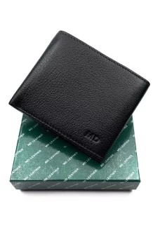 Чоловічий шкіряний портмоне MD Leather MD-0901-1 (JZ6716) чорний