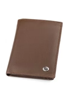 Кошелек мужской из натуральной кожи ST Leather (ST-2) 98399 Коричневый