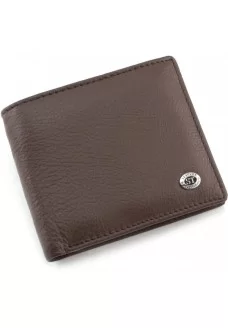 Мужской кошелек из натуралной кожи ST Leather (ST-4) 98450 Коричневый
