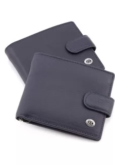 Мужской кожаный кошелек ST Leather (ST113-1) 98317 Синий