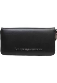Женский большой кожаный кошелек на одну молнию