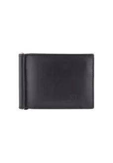 Кожаный зажим для денег ST Leather (MSZ-1) 98183 Черный