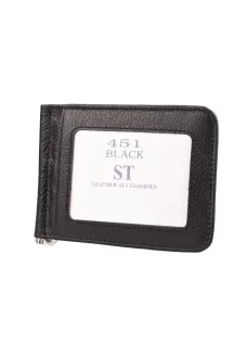 Мужской кожаный зажим ST Leather (ST451) 98528 Черный